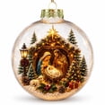 thumbnail image 2 of Lighted Nativity Christmas Ornament with Prismatic Sparkle, 3.54 Inch, Warm lighting and colorful prismatic sparkle illuminate the Holy Family, bringing sacred beauty to Christmas displays., 2 of 6