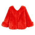 thumbnail image 4 of Toddler Winter Coat Girls Red Fluffy Jacket Jacket Girls Warm Winter Coat 3-4 Years Jacket Girls, 4 of 5