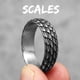 thumbnail image 3 of Retro Dragon Scale Men Rings Stainless Steel Women Jewelry Punk New In Rock Stranger Things Fashion Accessories Gift Wholesale, 3 of 5