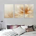 thumbnail image 3 of GOSMITH Wall Art Beautiful Abstract Beige Transparent Flowers 12x16in x3 12x16x3pcs, 3 of 4