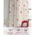 thumbnail image 6 of Valentine's Day Sheer Curtains 54 Inch Length 2 Panels Set for Living Room/Bedroom, Romantic Love Truck Roses Plaid Beige Kitchen Curtains Grommet Semi-Sheer Curtains Window Treatments 42"x54"x2, 6 of 7