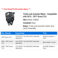 thumbnail image 2 of Trunk Lock Actuator Motor - Compatible with 2015 - 2017 Acura TLX 2016, 2 of 3