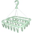 thumbnail image 1 of Sock Drying Rack, Hanging Clothes Drying Rack with 32 Windproof Pegs, Collapsible Lingerie Sock Drying Rack for Socks, Underwear, Baby Clothes, Towels, 1 of 5