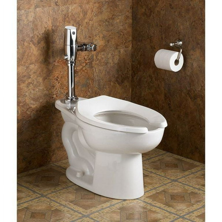 Madera 1.1-1.6 GPF Universal Flushometer Elongated Toilet Bowl Only with EverClean in White Madera 1.1-1.6 GPF Universal Flushometer Elongated Toilet Bowl Only with EverClean in White