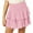 Pink, variant on High Waist Elastic Girls Skirt With Shorts Kids Ruffle Skort