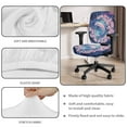 thumbnail image 6 of FKELYI Cherry Floral Dolphin Print Office Chair Cover Stretch Computer Chair Cover Stretch Fabric Rotating Sweivel Chair Slipcover Decorative Cover for Office Worker, 6 of 7