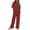 Red, variant on Pyhlmscde Women 2 Piece Outfits Sets, Wide Leg Pants Woman, Linen Dress