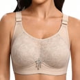 thumbnail image 4 of Xdegoge Full Figure Minimizer Bra for Women Unlined Mesh Lace Floral Embroidery Bras with Wide Cushion Straps High Support Underwire Bra for Large Bust Reduction & Shaping, 4 of 4