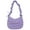 Purple, variant on Puffer Tote Bag,Puffy Dumpling Bag Shape Quilted Tote Bag for Women,Fun and Cute Quilted Crossbody Bags for Women,White