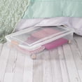 thumbnail image 2 of Sterilite 47 Liter Wheeled Underbed Latch Box- Pink, 2 of 3