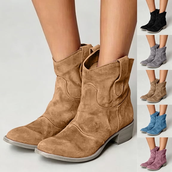 Taqqpue Women Ankle Booties Women's Middle Ankle Boots Short Boots Casual Shoes for Women