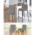 thumbnail image 5 of Black Striped Bar Stool Covers Set of 6, Modern Simple Farmhouse Beige Vintage Stretch Washable Bar Chair Covers with Backs, Removable Pub Counter Height Chair Cover for Kitchen Dining Room Cafe, 5 of 7