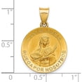 thumbnail image 4 of 14K Yellow Gold Polished / Satin Hollow Spanish St. Lucy Medal Pendant (26.2 X 18.7) Made In United States xr1693, 4 of 6