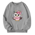 thumbnail image 3 of ZHOUCHANKIDS Sweatshirts for Teen Girls Y2k Kids Clothes Girls Cute Sweaters Autumn and Winter Part Letter Printed Round Neck Long Sleeved Shirts Cute Pullover 13-14 Years, 3 of 6