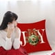 thumbnail image 2 of Fundas de cojín navideñas Emotion, juego de 18 x 18, rojo y blanco, decoración navideña rústica, muñeco de nieve, ciervo, alegría, cojín de invierno para el sofá del hogar, 2 of 4