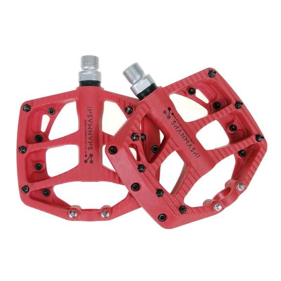 Pedals Mountain Bike Pedals Wide 2 Bearings Lightweight Nylon Carbon Fiber Platform Pedals for BMX