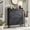 Black, variant on Farmhouse 4 Flip Drawer Shoe Cabinet with Barn Door, Narrow Entryway Organizer
