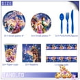 thumbnail image 4 of 81 Pcs Tangled Party Tableware Set, Birthday Party Supplies, Table Cover,Paper Plates, Napkins, Cups, Knives, Spoons and Forks, 4 of 5