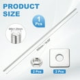 thumbnail image 2 of M8x500mm Fully Threaded Rod, 1Set 304 Stainless Steel Threaded Rods Bar Studs Right Hand Threads with Nut Round Washer for Structural Anchoring Fastening Screws, 2 of 7