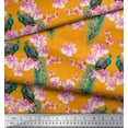 thumbnail image 3 of Soimoi Polyester Crepe Fabric Floral & Peacock Bird Print Sewing Fabric Yard 42 Inch Wide, 3 of 3
