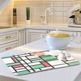 thumbnail image 6 of Yayeee Dish Drying Mat for Kitchen Counter 16"x18" Microfiber Absorbent Pad, Red Abstract Geometric, 6 of 7