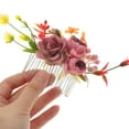 thumbnail image 4 of Wedding Flower Comb Wedding Headdress Bohemian Style Wedding Bride Hair Comb, 4 of 8