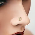thumbnail image 2 of BM25 Golden Spring Flower Sparkle Prong Set L-Shaped Nose Ring-Clear Gem, 2 of 2
