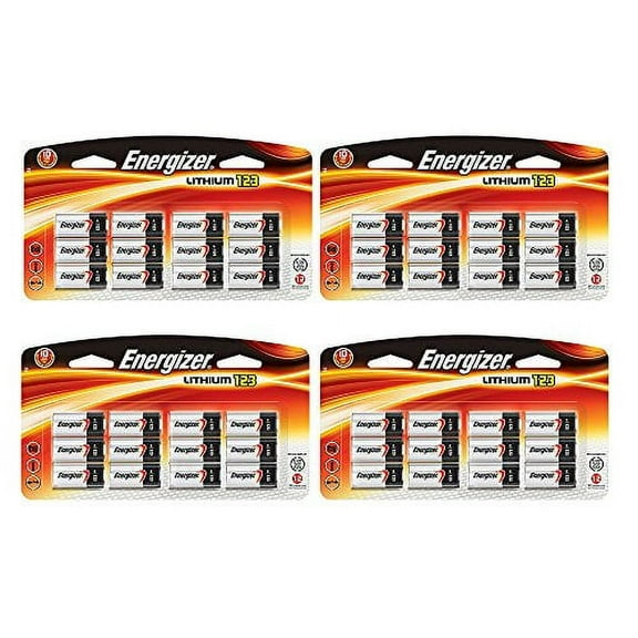 Energizer 123 Lithium kmVqp Battery, 12 Couint (4 Pack)