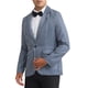 thumbnail image 4 of Blazers a rayas INSPIRE CHIC para hombres, chaquetas deportivas de un botón, corte slim fit, XL, azul marino, 4 of 6