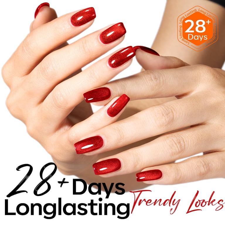 Modelones Cat Eye Gel Polish, Red, 15 ml photo 2
