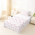 thumbnail image 5 of Erosebridal Ribbon Bow Knot Twin Sheet Sets,Light Pink Cute Bowtie Bedding For Bowknot Lovers 3 Pieces, 5 of 6