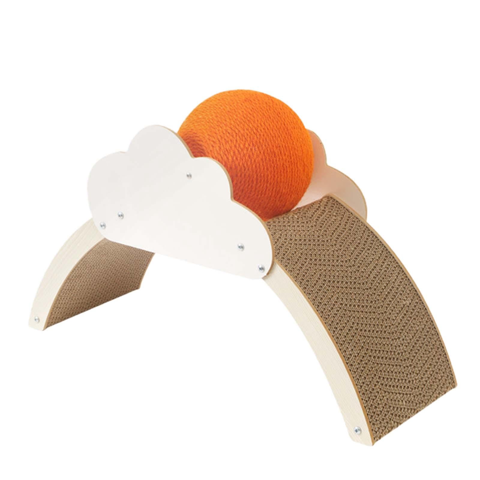 Cat Scratching Board Cat Scratcher Cardboard Cat Scratch Ball Nonslip Protect Furniture Ornament Kitty Scratching Board Cat Scratch Pad Bowl Clouds