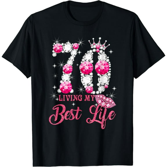 It's My 70th Birthday Queen 70 Years Old Shoes Crown Diamond T-Shirt