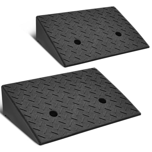 DNA Motoring for Warehouse Wheelchair Cars 5.5" Rise Rubber Driveway Threshold Curb Ramp 2Pcs