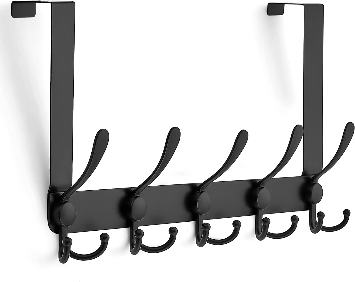 LEERUI Over The Door Hooks, Over The Door Hanger with 5 Coat Hooks for