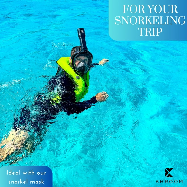 2-Pack Inflatable Snorkel Vests With Waterproof Phone Cases - Adjustable Safety Vests For Swimming & Water Sports