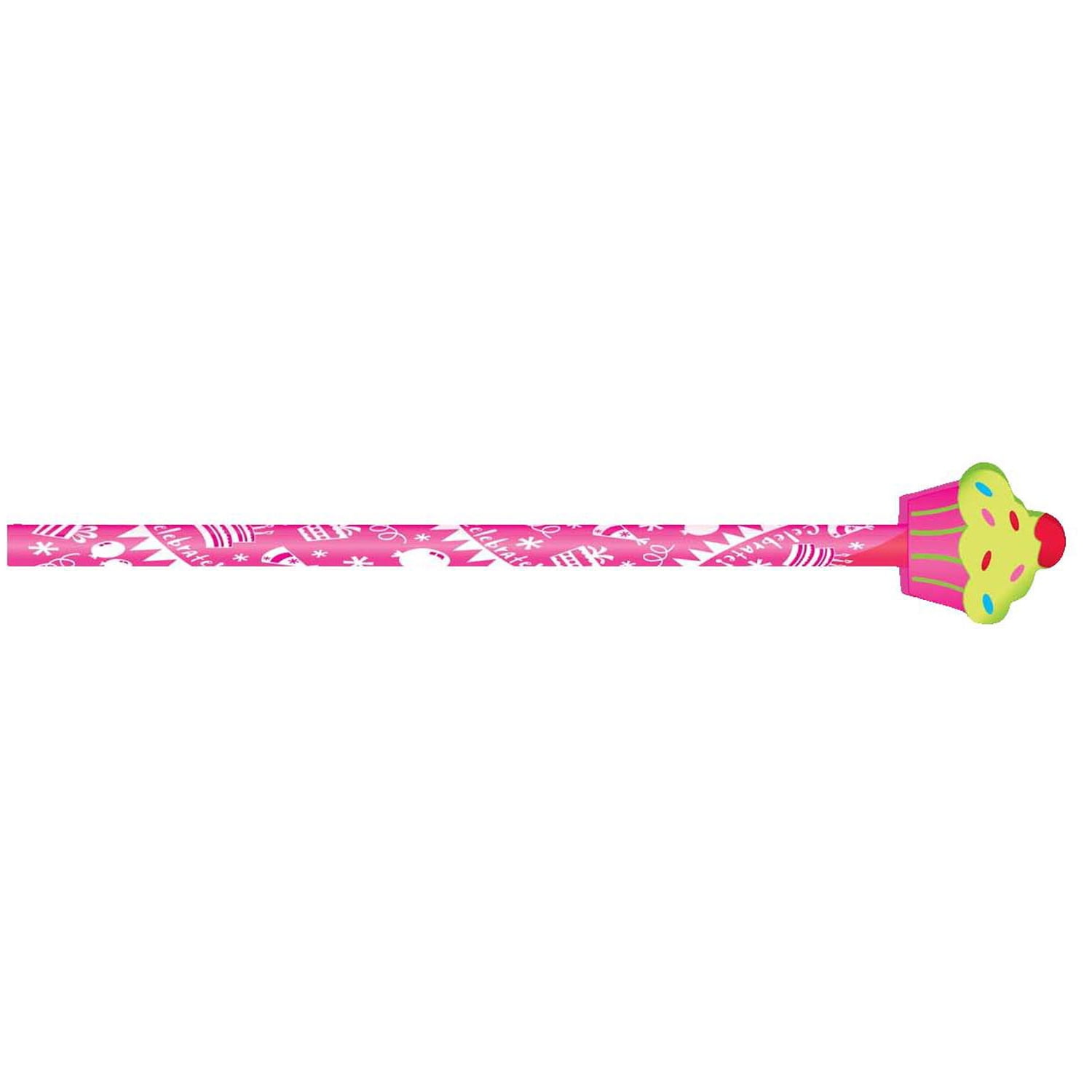 Moon Products Pencil & Eraser Topper Write-Ons, Birthday Party, Pack of 36