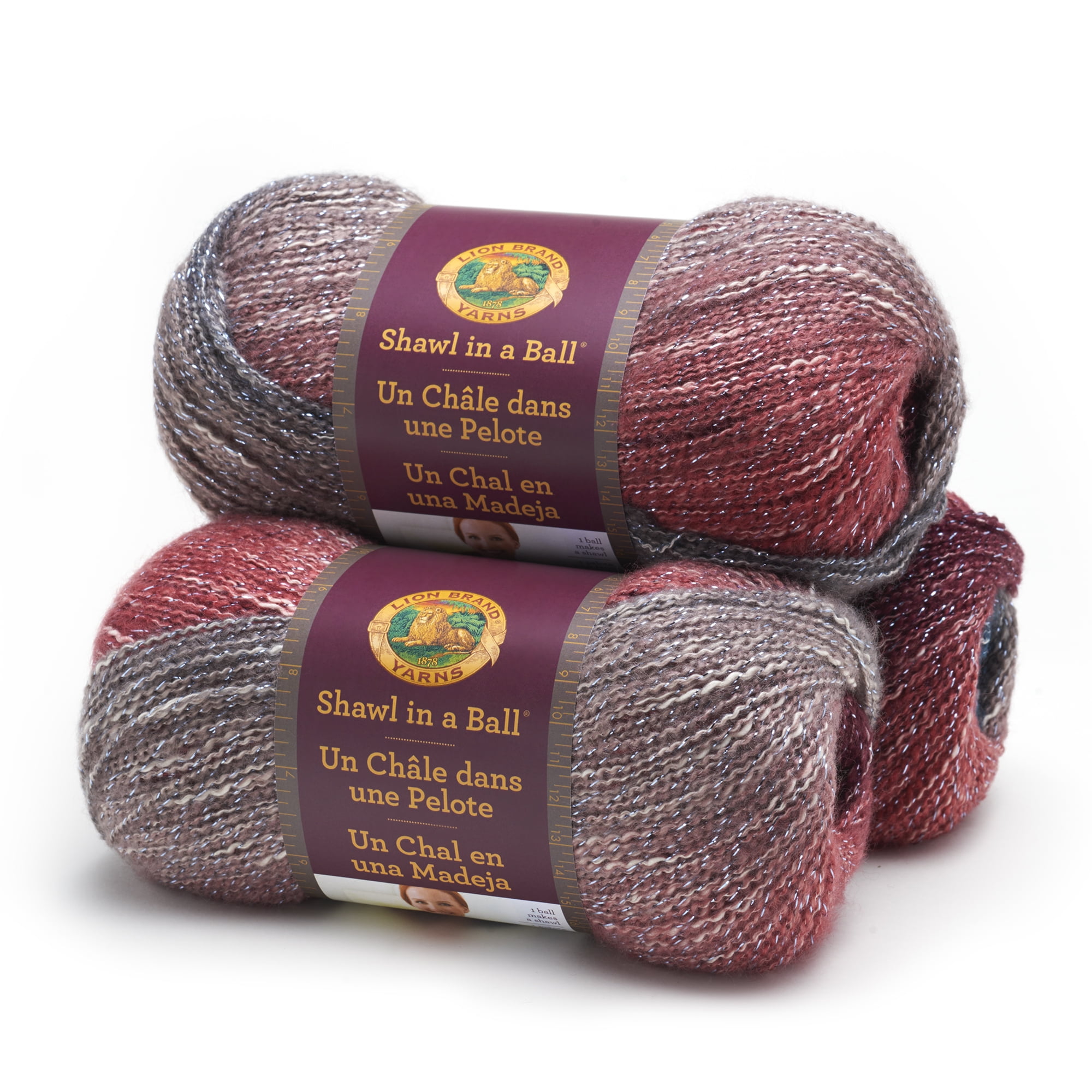 Lion Brand Shawl in a Ball Medium Acrylic Cotton Blend Moonstone Yarn