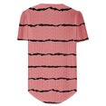 thumbnail image 7 of Women Tie Dye Striped T-Shirts Fashion Eyelet Tops Casual Crewneck Tunic Summer Puff Sleeves Tees, 7 of 7