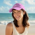 thumbnail image 3 of Dalix Salty Embroidered Cotton Beach Baseball Cap Adjustable Dad Hat Womens in Light Pink, 3 of 5