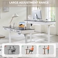 thumbnail image 6 of Aitjunz 55.1" Electric Standing Desk with 3 Drawers, Height-Adjustable Gaming Computer Desk with Memory Preset for Home Office, White, 6 of 8