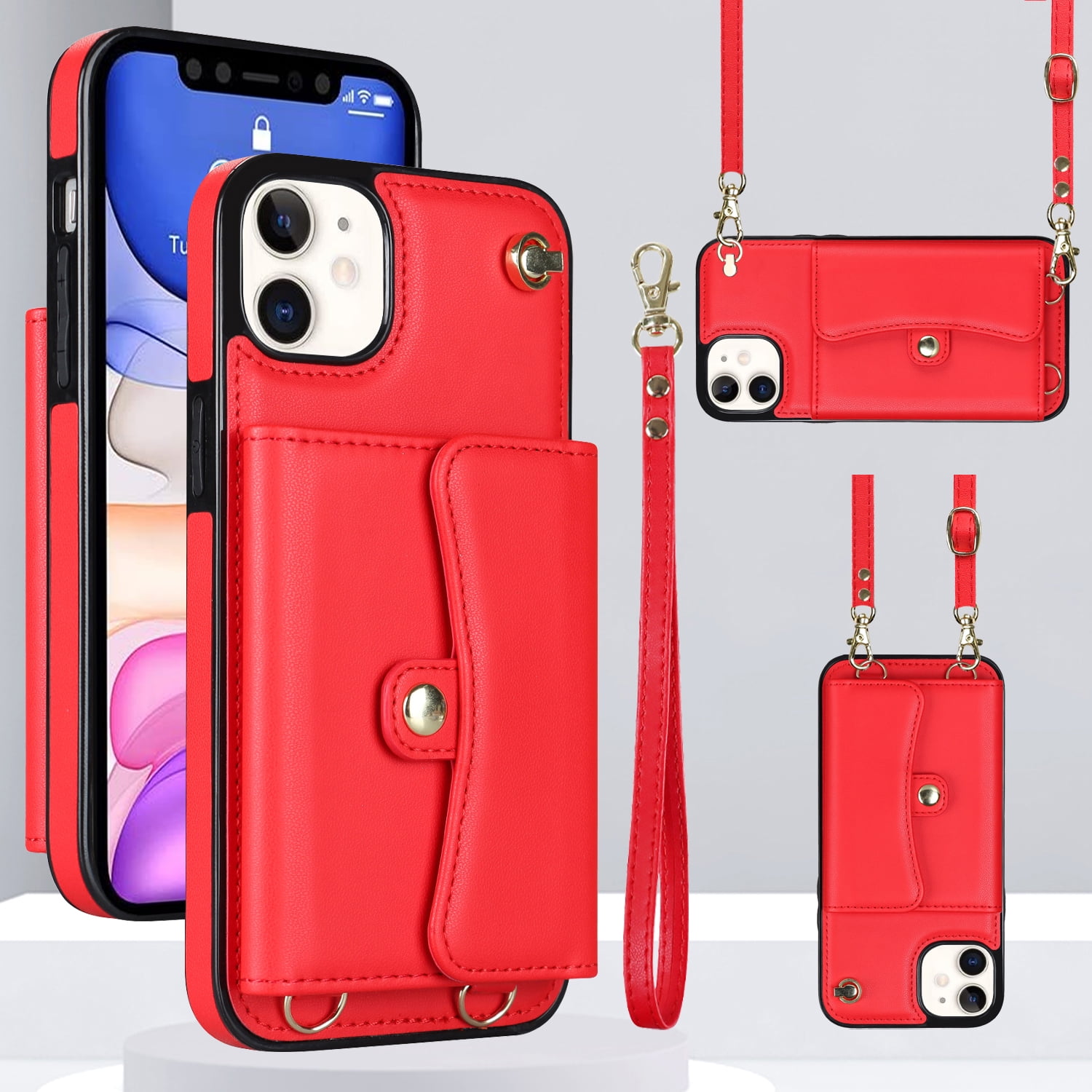 iPhone X/XS Magnetic Leather Case with Card Holder — GHOSTEK