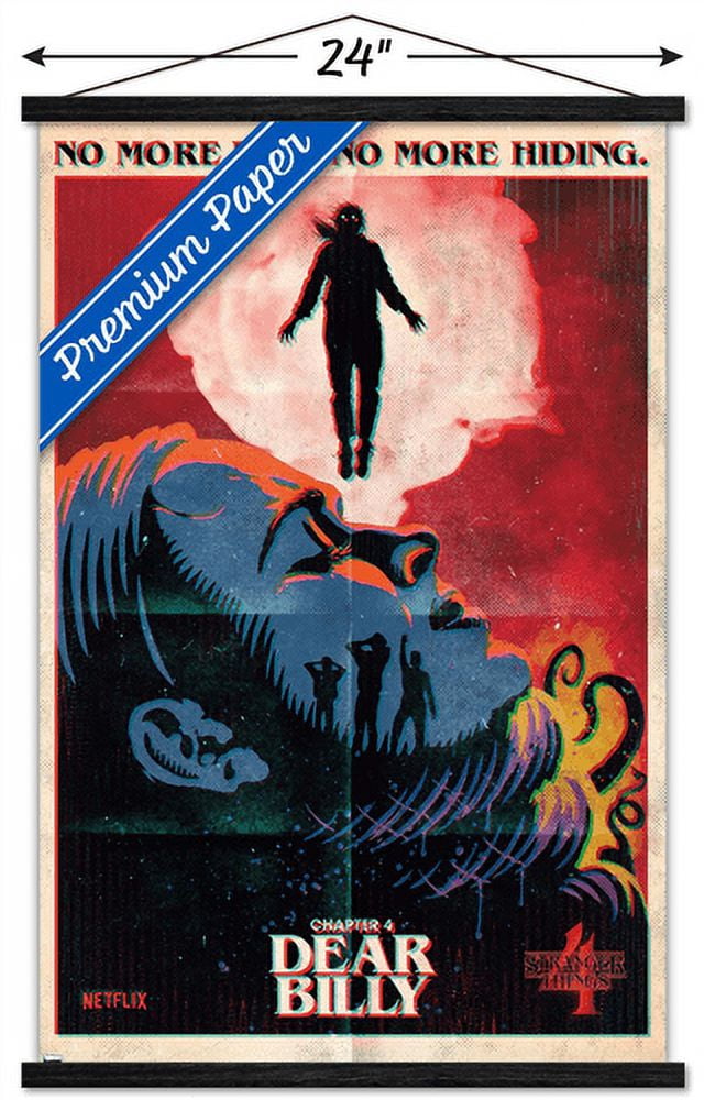 Netflix Stranger Things: Season 4 - Dear Billy Wall Poster with Magnetic Frame, 22.375" x 34"