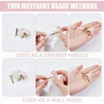 thumbnail image 3 of 4 Packs Drawer Knobs Gold Dresser Knob Zinc Alloy Pulls Handles Mother of Pearl Furniture Knobs Accessories for Kitchen Cabinet Dresser Drawers Door Decorative 1.2" Diameter Pink making, 3 of 9