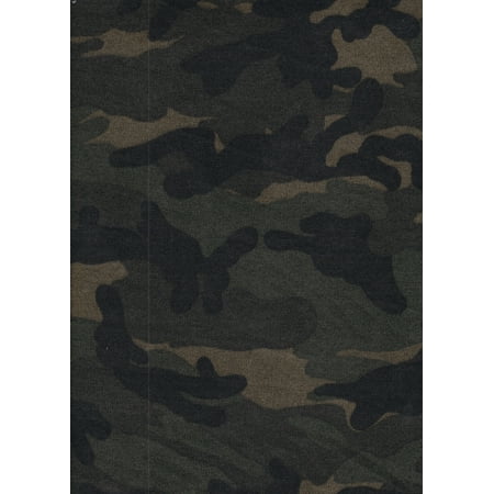 FABRIC SELECTION 97%POLY 3%SPAN HACCI SWEATER KNIT CAMOUFLAGE PRINT 58/60" HUNTER 7 (3 YARD PRECUT)