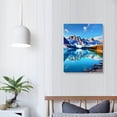 thumbnail image 3 of PRATYUS Canvas Wall Art Picture 16x20in for Living Room Bedroom Lake and Mountain Landscape 16x20in, 3 of 3