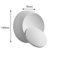 thumbnail image 3 of Aplique de pared Decoración 360 degree Giratorio 5W Iluminación LED Luz mate moderna para escaleras de de estar Porche interior Luz caliente bnca Sunnimix Lámpara de Wall Sconce, 3 of 8