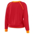 thumbnail image 3 of Women's WEAR by Erin Andrews Red/Orange Tampa Bay Buccaneers Plus Size Tie-Front Long Sleeve Top, 3 of 4