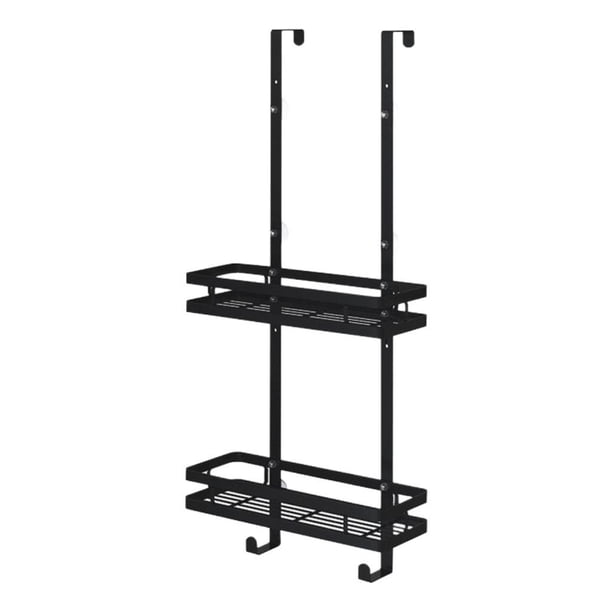 Estante colgante para puerta Blackover, sin clavos, para el hogar, el dormitorio y el baño. 2 capas