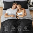 thumbnail image 4 of Queen Comforter Set 7 Pieces Bed in A Bag - Soft Microfiber Reversible Black Bed Set with Comforters, Sheets, Pillowcases & Shams, 4 of 6